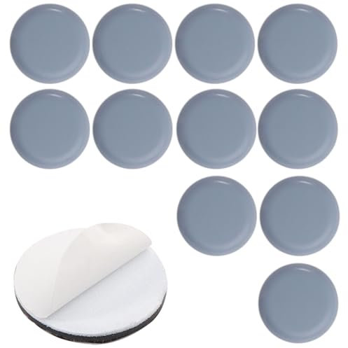HTTYHT 12 Stück Teflongleiter Möbelgleiter Selbstklebend Rund Ø 30 mm Teflon Teppichgleiter PTFE Selbstklebende Bodenschutz Möbel Bewegen Pads für Stühle Böden Möbelschieber Teppiche Schwere Möbel