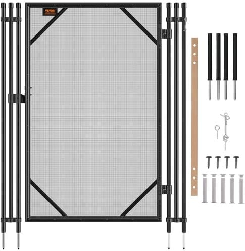 VEVOR Cancello Recinzione Piscina, 1,21 x 0,76 m, Kit Cancello per Piscina Interrata Rimovibile, con Chiusura in Acciaio Inox, Cancello Facile da Installare per Sicurezza di Bambini Animali Domestici