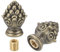 PATIKIL 30 x 16mm Lamp Finials Caps Knob, 2 Set Solid Lamp Shade Top Decoration Screw Cap Nuts with Brass Reducing Adapter for Table Lamps Floor Lamps, Bronze