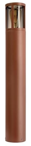 Deko-Light Pollerleuchte Facado II rund getönt 1000mm, 1x max 20 W, E27, Rost