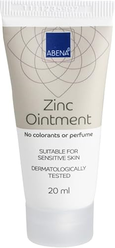 ABENA Antiseptic Zinc Ointment Cream | 20ml | Antiseptic Cream | Nourishing and Soothing Wound Healing Cream | No Fragrance Wound Healing Ointment | Protective Barrier Antiseptic Cream