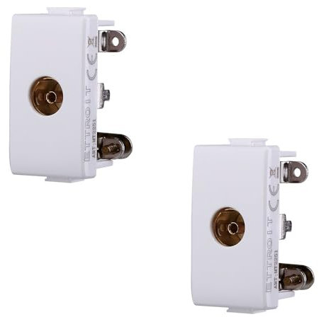 Presa tv, presa sat, presa di rete CAT5/CAT6, Presa tv RJ11 compatibile con Bticino Matix (Presa diretta F, 2)