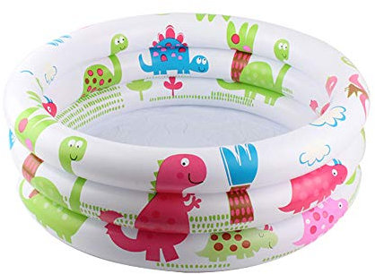 Small Inflatable Baby Swimming Pool,3 Rings Kiddie Pool for Toddler,60 X 25 Cm Swimming Pools Blow Up for Beach Water Play Backyard Summer Indoor