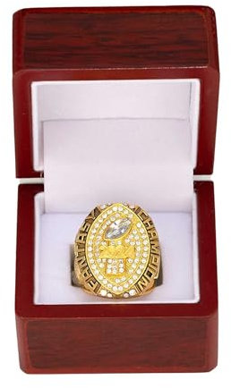 2024 Fantasy-Fußballring, Meisterschaftsring, Souvenir, Fan, Geschenk, Vatertag, Sammlerstücke, Ringvitrine (11)