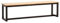 FineBuy Esszimmerbank 180x40x45 cm Akazie Massivholz Metall Loft-Style, Esstischbank Holzbank Massiv ohne Lehne, Küchenbank Essbank Industrial, Sitzbank Esszimmer Groß