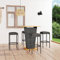 Juroupi 5-TLG. Gartenbar-Set mit Kissen Gartenbar Outdoor Bartisch Outdoor GartenmöBel-Sets Poly Rattan Grau
