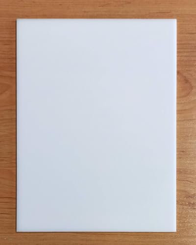 GOYAPRINT Plaque Acrylique Blanc Opal 5MM, A4 Feuille Acrylique Blanc, Feuille de Plastique Acrylique avec Protecteur pour DIY, Photo, Peinture (1, 21 x 29,7 cm)