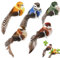 WUSJCOF 5 Stück Künstliche Vögel Deko mit Clip – Farbige Vogel Dekofiguren für Frühling, Garten, Party und Hochzeit Dekoration