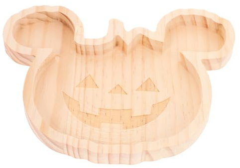 Gatuida Piatto di Frutta di Halloween Vassoio di Caramelle A Forma di Zucca Piatto con Scomparto A Forma di Zucca