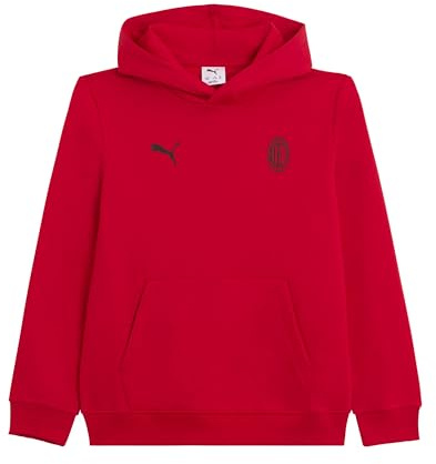 A.C. Milan - Sweatshirt mit Kapuze FtblESS Kinder, Sweatshirt mit Puma-Logo, offizielles Produkt, Jungen, Rot, 12 Jahre