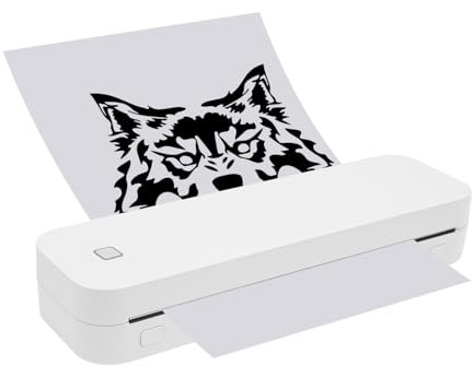 YUNRUX Thermo-Schablonendrucker Transfermaschine 203dpi Wiederverwendbar Stencil Drucker Stencil Maschine Thermal Stencil Kopierer Kabelloser Thermokopierer kompatibel mit IOS Android Windows Mac Weiß