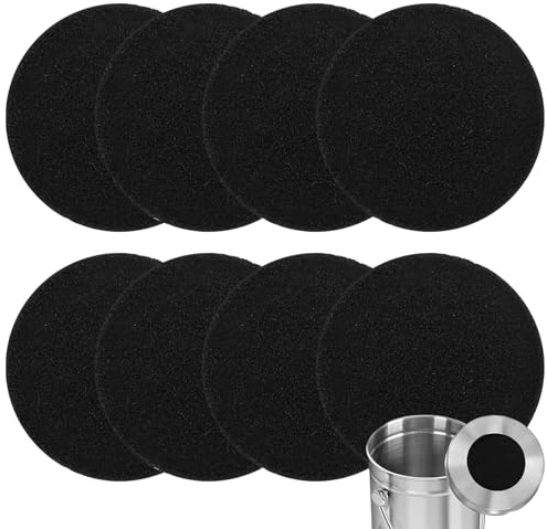 8 Packs Compost Bin Filters, Activated Charcoal Filters, Food Waste Caddy Odour Filter for Food Waste Bins Fits ALL Compost Bins up to 17cm
