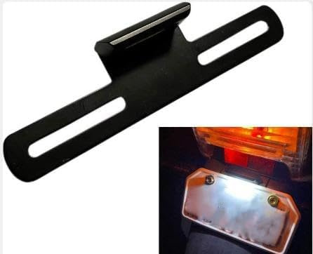 Biqing 1PCS Motorcycle License Plate Bracket Aluminum License Plate Light Bracket Motorcycle License Plate Mount Universal for Motorcycles Black