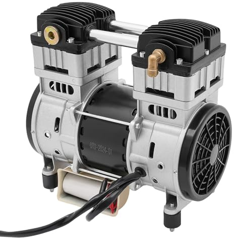 Compressore d'Aria Testa 1500W, 145L/min, Compressore Silenzioso con 2 Silenziatori Motore in Rame 2800 giri/min Testa di Pompa Silenziosa, Basso Rumore per Officina Riparazioni Auto Fabbriche