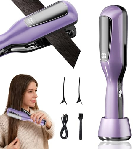 Spliss Entferner Gerät, Splissentferner, Mini Kabelloser Haarschneider mit Spliss, Split Ends Hair Trimmer, Entfernt Spliss Und Geschädigtes Haar, USB-Aufladung für Hause Reisen (C-Lila)