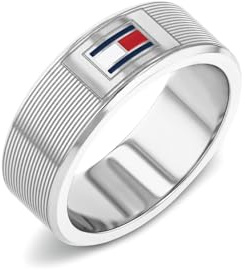 Tommy Hilfiger Jewelry Anello da Uomo in Acciaio Inossidabile
