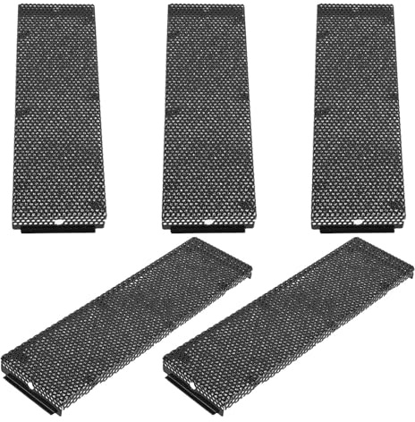 Toddmomy 5pcs Black Optical Drive Front Slot Covers for PC Tower with Sponge Backed Mesh Bay Grille Insert, Hexagon Alloy Bezel Replacement Panel with Wide Compatibility and High Durability