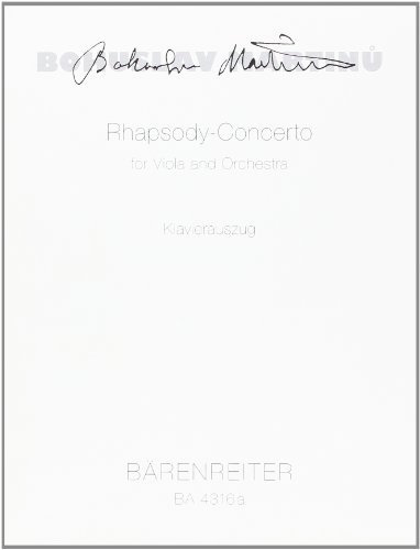 Rhapsody-Concerto für Viola und Orchester (1952). Klavierauszug