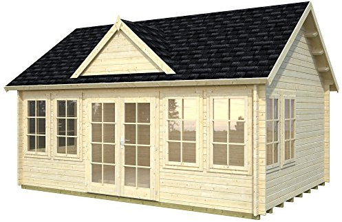 Palmako Blockbohlenhaus Claudia 19,4 44 mm natur Isolierglas
