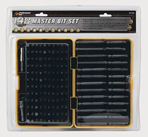 Performance Tool W1725 148-Piece Master Screwdriver and Security Bit Set
