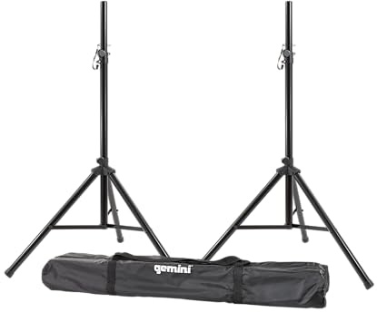 Gemini Sound DJ Speaker Stands, Set of 2, Steel Tripod, 200 lb (ST-Pack)
