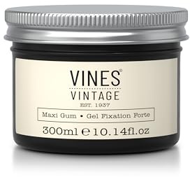 Vines Vintage Men's Hair Maxi-Gum 300ml | Maximum Hold Hair Gum, Subtle Gloss