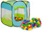 LittleTom Bällebad Kinderzelt für Drinnen & Draußen - 200 Bälle - 100x100x72 Zelt mit Bällen für Kinder - Zelt Deko Kinderzimmer Spielzelt Kinderzelt Bällebad Kinder Bällebad Spielzeug Bällebad Babys
