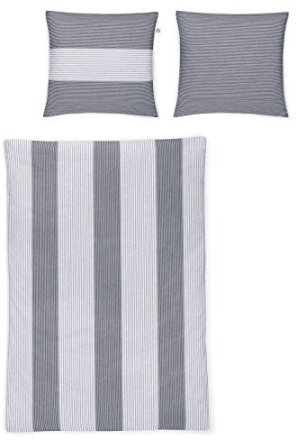 Irisette 8647 11 NUBIS-K Biber Bettwäsche Garnitur 155x220 + 80x80 Silber