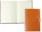 DELMON VARONE - Personalisierbares Notizbuch DIN A5 gebunden in Premium Cambridge Top Grain Leder (Rindspaltleder) braun, Blanko Buch ohne Linien im Softcover Ledereinband mit Verschlusslasche