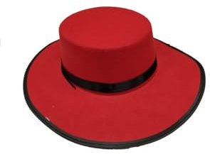 DISBACANAL Sombrero cordobés rojo - Perimetro 58cm