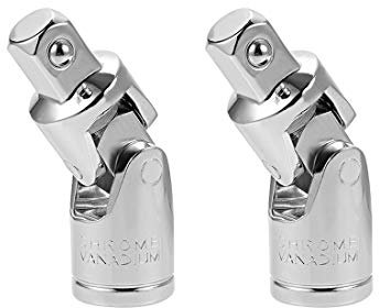 sourcing map 2 Pcs 1/2 Inch Drive Spring Loaded Universal Joint Socket, Cr-V