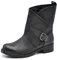 IF Fashion Scarpe da Donna Stivali Stivaletti alla Caviglia Biker Fibbie Anfibi Primaverili Estivi 630 Nero N.37