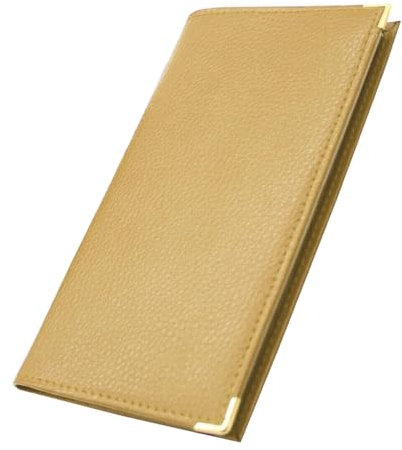 Charmoni - Etui Porte chéquier Porte Carte crédit pièce d'identité (Taupe Beige (Cuir véritable grainé))