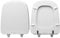 HYDRO HOME Toilettensitz Modern Schmutzweiß I.S. Made in Italy - WC-Sitz aus Holz mit Polyester beschichtet mit festen Scharnieren - Ideal Standard Aero Come Original