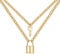 MONOZO Lock Necklace for Women, 14K Gold Filled Padlock Lock Pendant Chain Necklace Girls Dainty Layered Lock and Key Choker Necklace Jewelry for Men
