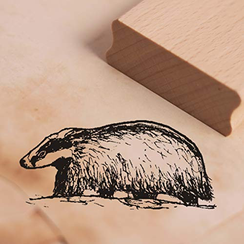 Stempel alter Dachs - Motivstempel ca. 48 x 22 mm