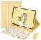 Keyboard Case Mouse for iPad 9th 8th 7th Generation 10.2 inch, Air 3rd Gen, iPad Pro 10.5 inch Case with Cute Round Key Bluetooth Detachable Color Keyboard Cover (Yellow)