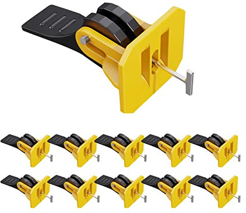 MISNODE Fliesen-Nivelliersystem, Fliesen-Nivellierer, Bodenfliesen-Nivelliersystem, wiederverwendbare Fliesen-Nivellierer, Abstandshalter, Clips für Wände, Böden, 100 Stück