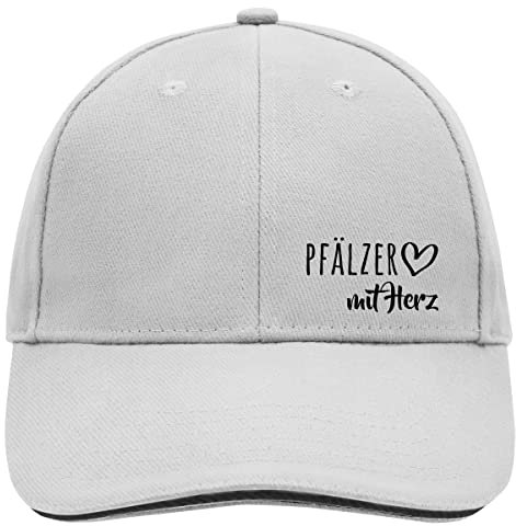 Huuraa Baseball Cap Pfälzer mit Herz Geschenk Dark Grey/White Pfälzer Geschenkidee