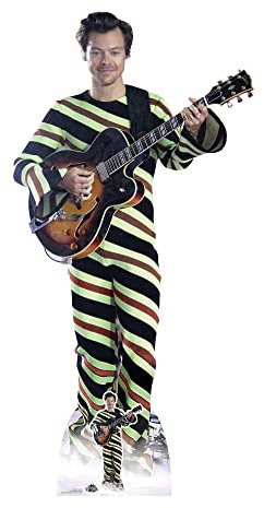 STAR CUTOUTS CS1013 Harry Styles Smile with Guitar Lifesize Pappaufsteller mit Mini