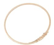 NaDeco Rattan-Ring, wählbar in den Größen 25-50 cm | Loop-Ring | Loop-Ring aus Rattan | Blumenring | Holzring | Ring für Traumfänger | Makramee-Ring | Dekoring zum Basteln | Naturdeko, Größe:Ø 25 cm