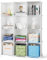 FUNLAX Cube Storage Unit, 12 Cube Bookcase Bookshelf Portable Bathroom Storage Plastic Cube Organiser Stackable Cube Shelving Unit for Clothes Books Toys Yarn Shoes