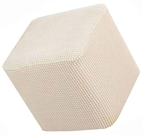 Hockerbezug Fußhocker Rund/Quadratisch/Rechteckig 40x40/50x50 Ottoman Cover Ottomane Schonbezug Hocker Hussen für Fußhocker Stretch Ottomane Abdeckung Hocker Protector Hockerabdeckung(B,40X40CM)