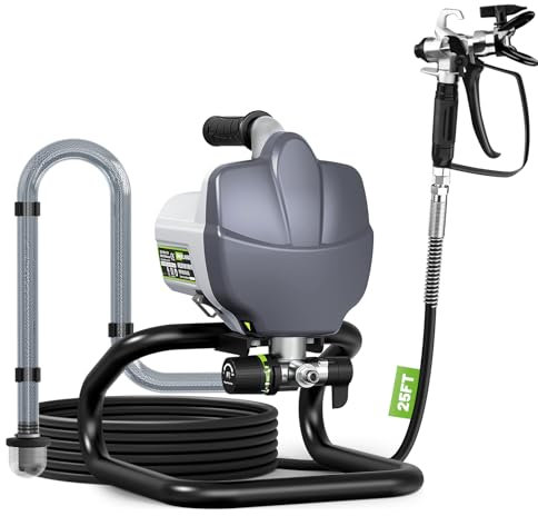 PHALANX Airless Paint Sprayer, 7/8HP 780W High Efficiency Airless Stand Sprayer, 3000PSI Electric Paint Sprayer with Cleaning Kits for Painting Home Interior Exterior Walls, Ceiling, Fence, Cabinet
