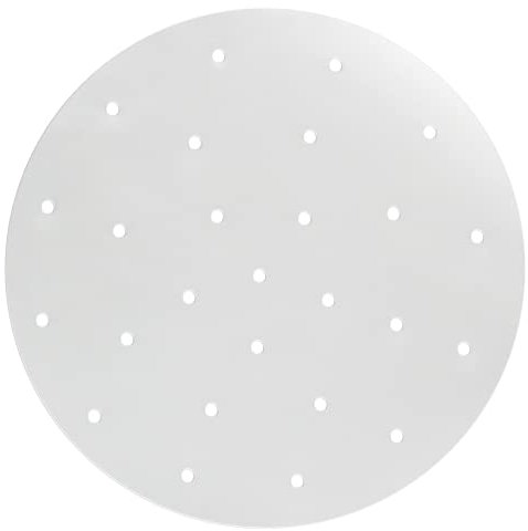 Cionyce 100 Pcs Dumpling Paper Bamboo Steamer Paper 10 Inch Steamer Basket Liners With Holes,Parchment Paper For Air Frying,Baking
