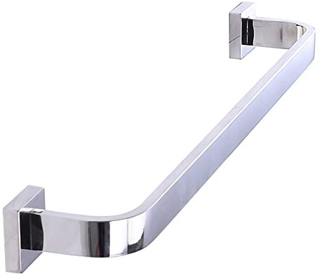 Handtuchstangenschienen, Edelstahl-Handtuchhalter, quadratisch, einzelne Handtuchstange für Küche, Bad und Toilette, poliertes Silber-Finish, 40 cm bis 100 cm optional (Size : 80CM)