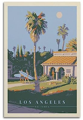 ZENGYL Vintage-Poster, Surf's Up, dekoratives Gemälde, Leinwand, Wandposter und Kunstbild, modernes Familien-Schlafzimmer, Deko-Poster, 30 x 45 cm