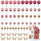 LARDUX 60 PCS Tortendeko Kugel - Schmetterling Kuchen Dekorationen DIY Mini Ballon Cupcake Einsatz für Geburtstag Party Baby Dusche Hochzeit Mädchen - Rosa,Pink