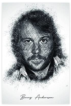 MURABE Benny Andersson ABBA Leinwand-Poster, Schlafzimmer, Dekoration, Sport, Landschaft, Büro, Raumdekoration, Geschenk, ungerahmt, 30 x 45 cm