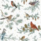 VaryPaper Carta da Parati Adesiva Muro Uccelli 44.5cmx200cm Adesivi Decorativi per Mobili Pellicola Adesiva Decorativa Carta da Parati Vintage Camera Letto Carta Adesiva per Armadio Scaffali Bango